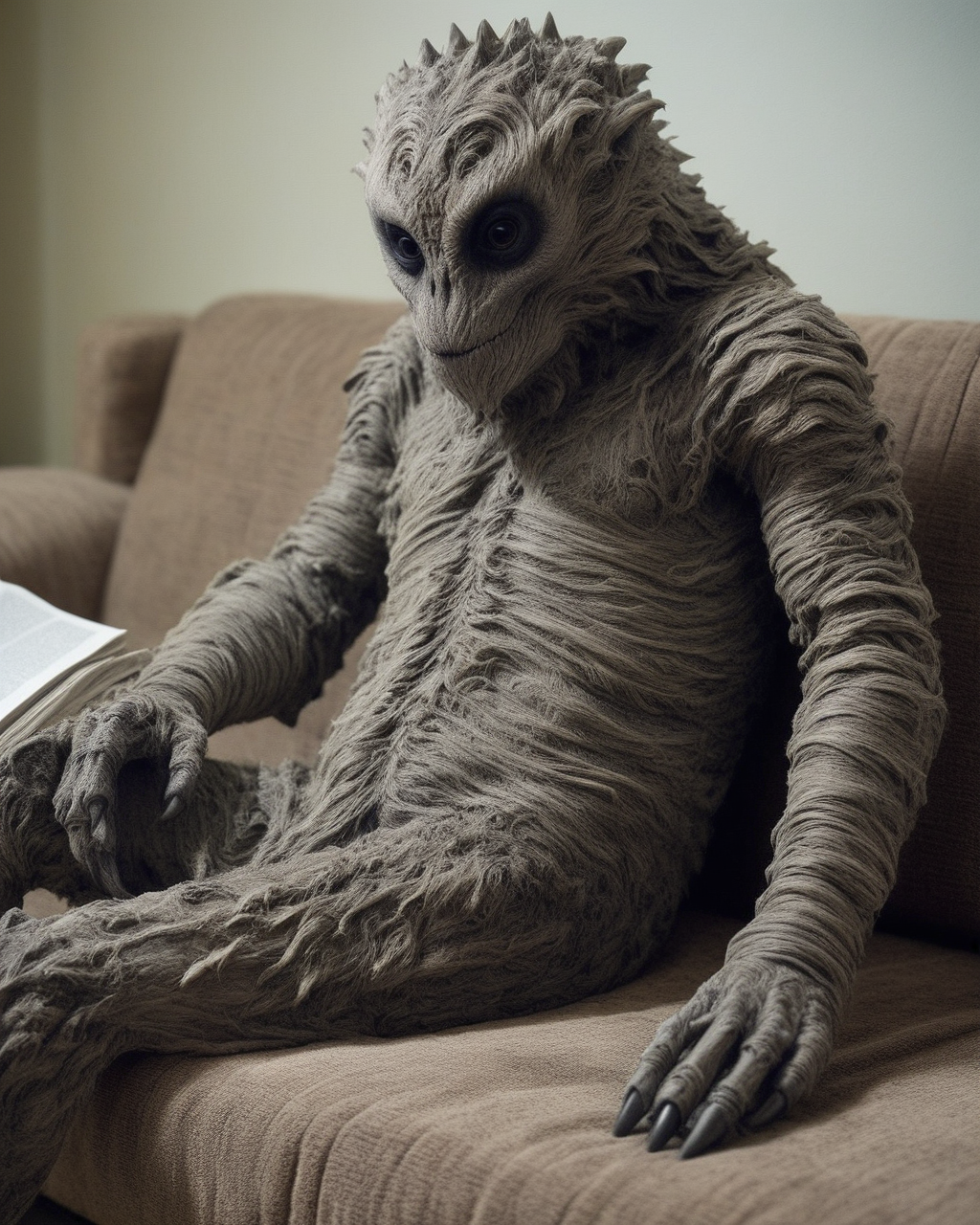 07503-425495776-photo of a A humanoid creature completely covered with a nanochew with a long tail in a terry dressing gown is sitting on a sofa.png